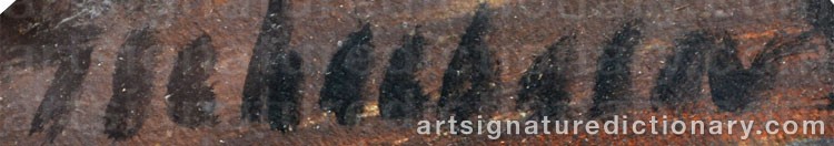 Authentic signature by Nahum TSCHACBASOV on artwork