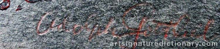 Authentic signature by Adolph GOTTLIEB on Painting/Watercolour artwork