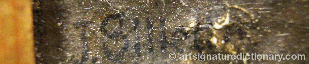 Authentic signature by James SILLETT on  artwork