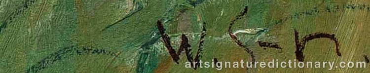 Authentic signature by Wille SALONEN on  artwork