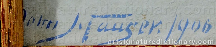 Authentic signature by John HAUSER on Painting/Watercolour artwork