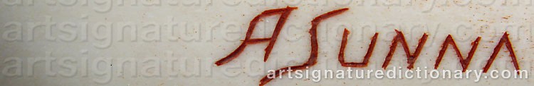 Authentic signature by Anders (Sami Artist) SUNNA on Other artwork