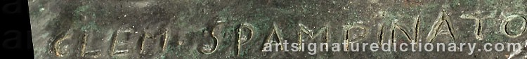 Authentic signature by Clemente ‘Clem’ SPAMPINATO on  artwork