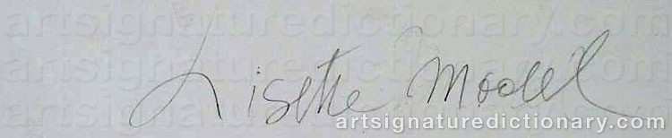 Authentic signature by Lisette MODEL on  artwork