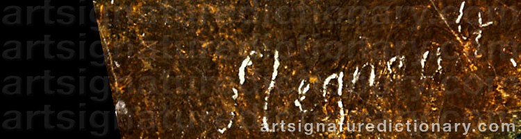 Authentic signature by Jean-Baptiste REGNAULT on  artwork