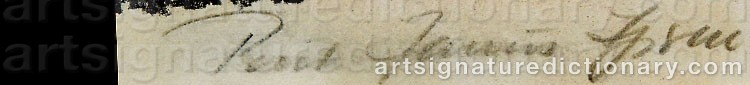 Authentic signature by Poul Janus IPSEN on  artwork
