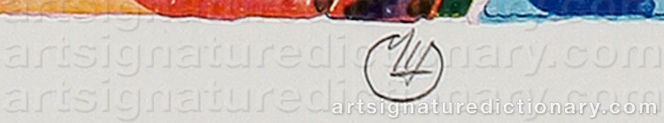 Authentic signature by Mia LUNDQVIST on  artwork