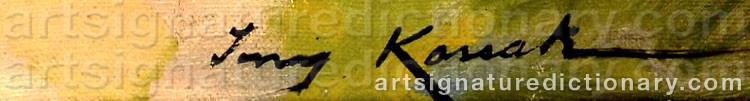 Authentic signature by Jerzy KOSSAK on Painting/Watercolour artwork