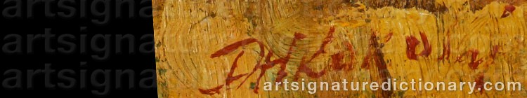 Authentic signature by Demeter KOKO on  artwork