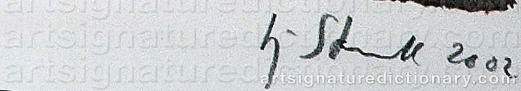 Authentic signature by Kaj STENVALL on artwork