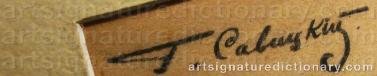 Authentic signature by Georgy Konstantinovich SAVITSKY on  artwork
