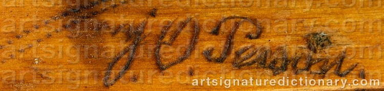 Authentic signature by Jemt Olov PERSON on Sculpture artwork