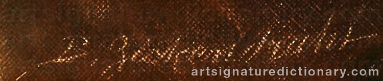 Authentic signature by Bernhard ZICKENDRAHT on  artwork