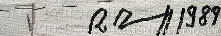 Authentic signature by Rémy ZAUGG on artwork