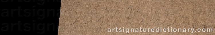 Authentic signature by Silja RANTANEN on Painting/Watercolour artwork