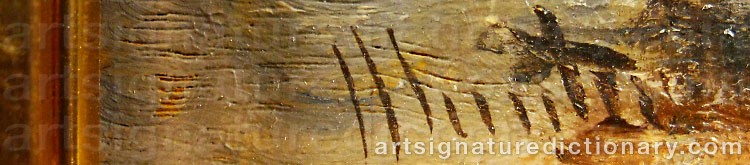 Authentic signature by Gerhard Arij Ludwig MUNTHE MORGENSTJERNE on artwork