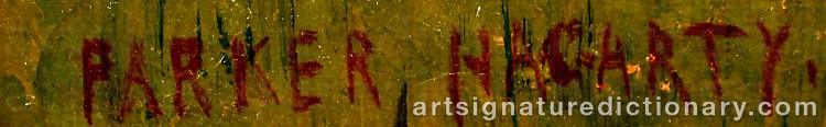 Authentic signature by Parker HAGARTY on  artwork