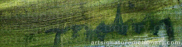 Authentic signature by Brita MOLIN on artwork