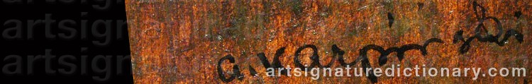 Authentic signature by Alfons KARPINSKI on artwork