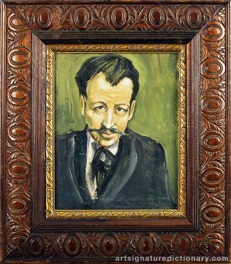 Close-up details showing Akseli GALLEN-KALLELA signature forgery characteristics