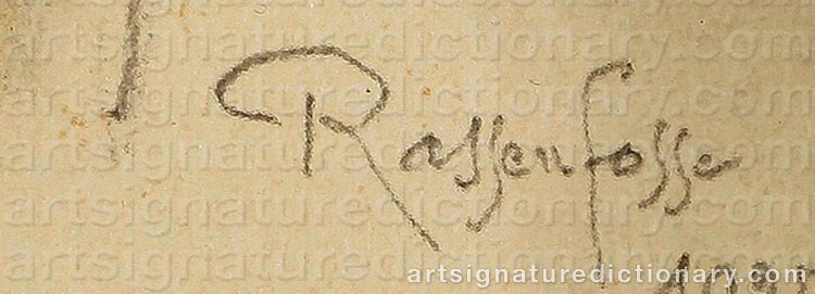 Authentic signature by Armand RASSENFOSSE on  artwork