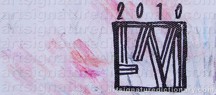 Authentic signature by Larysa MENSHYKOVAS on  artwork