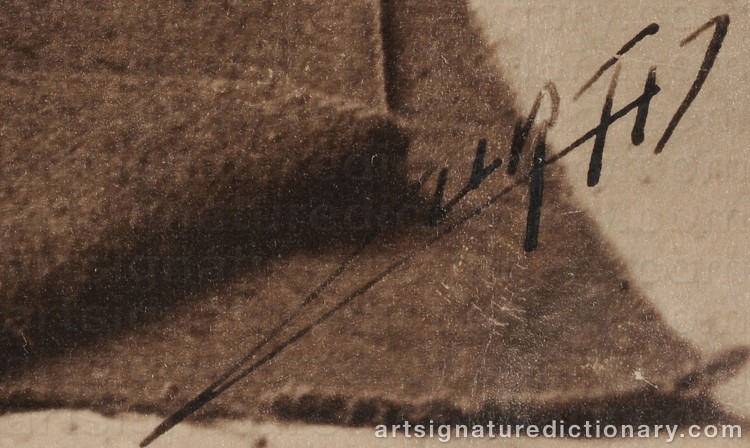Authentic signature by Edward Sheriff CURTIS on Drawing/Graphic/Print artwork