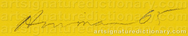 Authentic signature by Charles HINMAN on  artwork