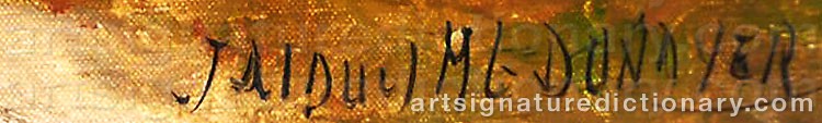 Authentic signature by Jacques Michel G. DUNOYER on  artwork