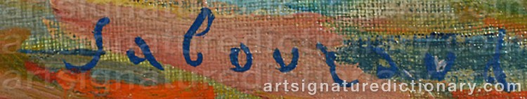 Authentic signature by Emile SABOURAUD on  artwork