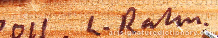 Authentic signature by Lucas RAHN on  artwork