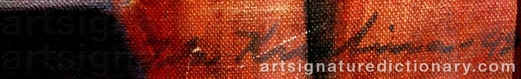 Authentic signature by Ida-Kristina ERIKSSON on artwork