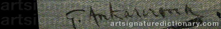 Signature by Gustaf ANKARCRONA