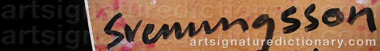 Signature by Jan SVENUNGSSON