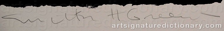 Authentic signature by Milton H. GREENE on artwork