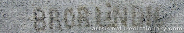 Signature by Bror LINDH