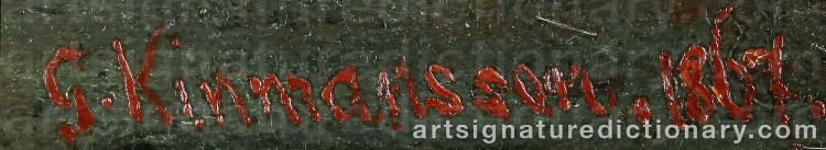 Signature by Lars Gustav KINMANSSON