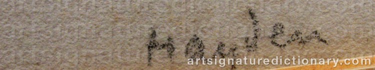 Signature by Henri HAYDEN