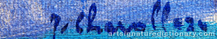 Authentic signature by Jean CHEVOLLEAU on  artwork