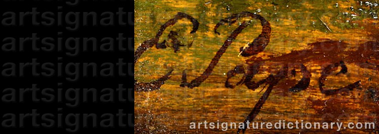 Authentic signature by Eduard Friedrich PAPE on artwork