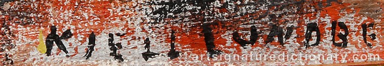 Authentic signature by Kjell LUNDBERG on Painting/Watercolour artwork