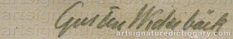 Signature by Gusten WIDERBÄCK