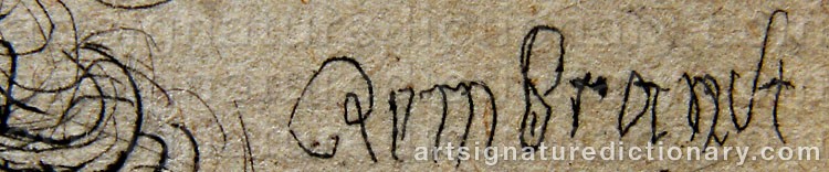 Signature by Rembrandt Harmenszoon Van RIJN