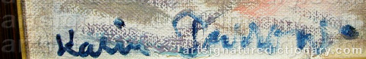 Signature by Karin PARROW