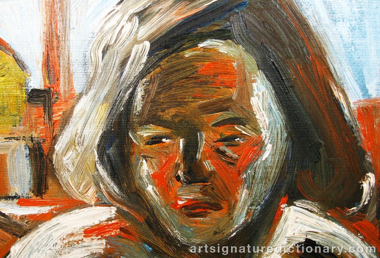 Close-up details showing Albin AMELIN signature forgery characteristics