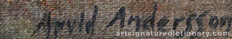 Signature by Arvid ANDERSSON