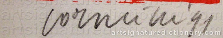 Signature by Cornelis Guillaum Corneille Van ‘Corneille’ BEVERLOO