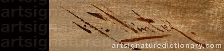 Authentic signature by Hans WINTER on  artwork