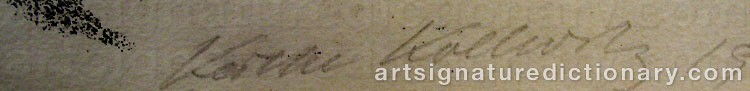 Signature by Käthe KOLLWITZ