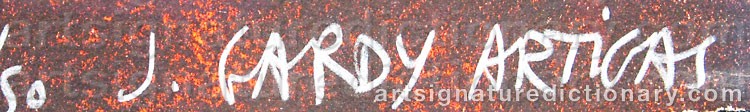 Authentic signature by Joan GARDY ARTIGAS on artwork